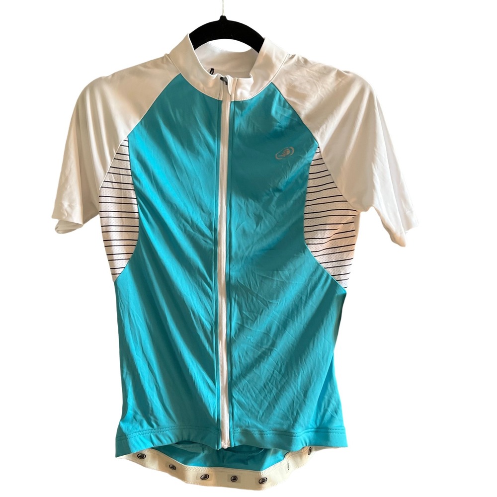 Performance Elite Cycling Jersey Mens Small Blue White New Short Sleeve 11-4539